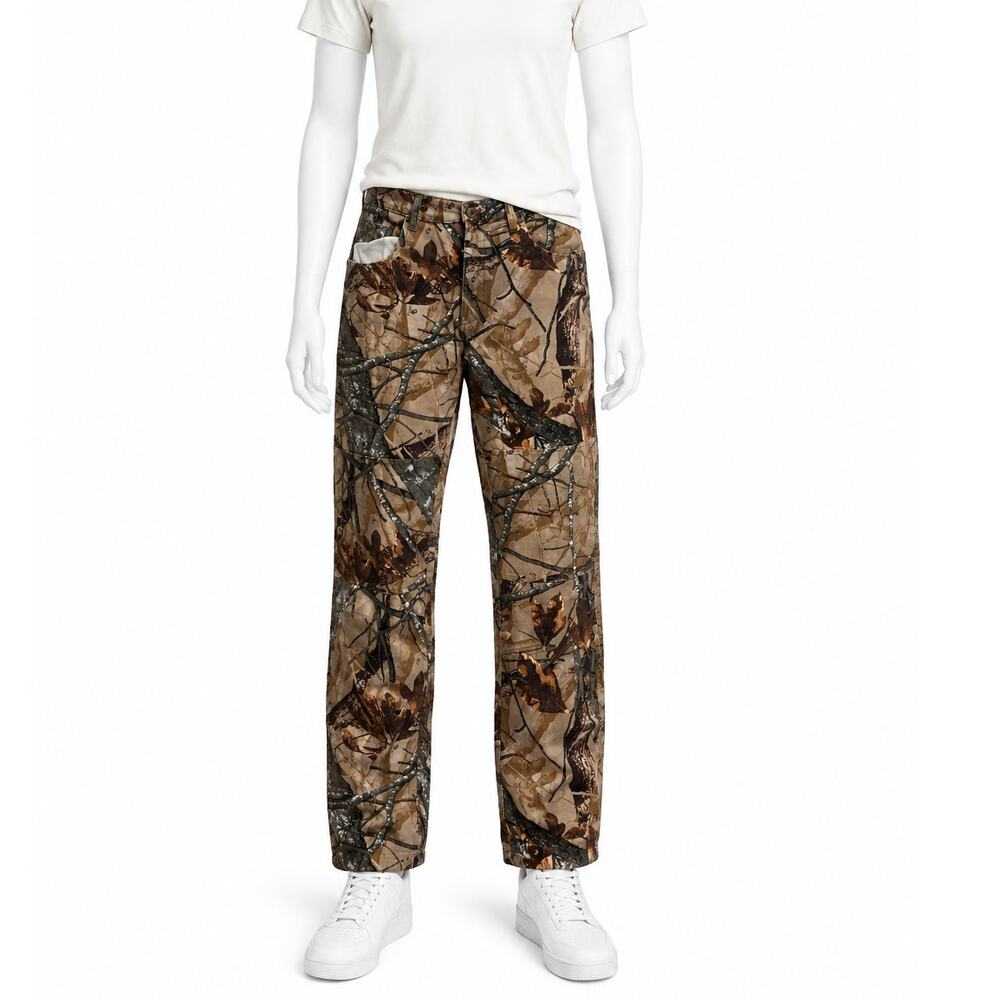Wrangler Realtree Camo Hunting Pants Mens 36x30 Carpenter Outdoor Workwear y2k